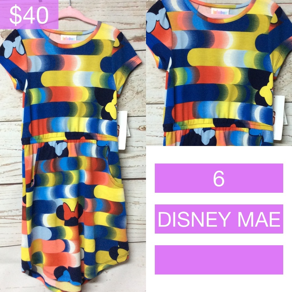 LuLaRoe Size 6 Disney Mickey & Minnie Mae NWT